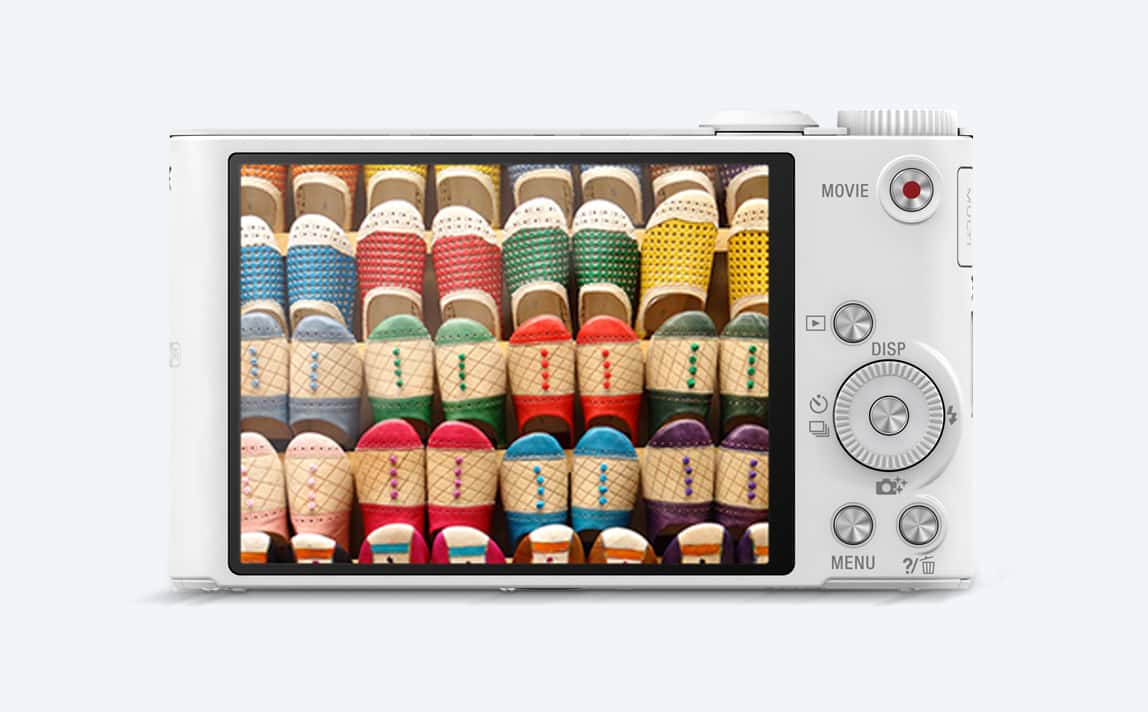 Smallest Compact Digital Camera | Pink, White & Black | DSC-WX350